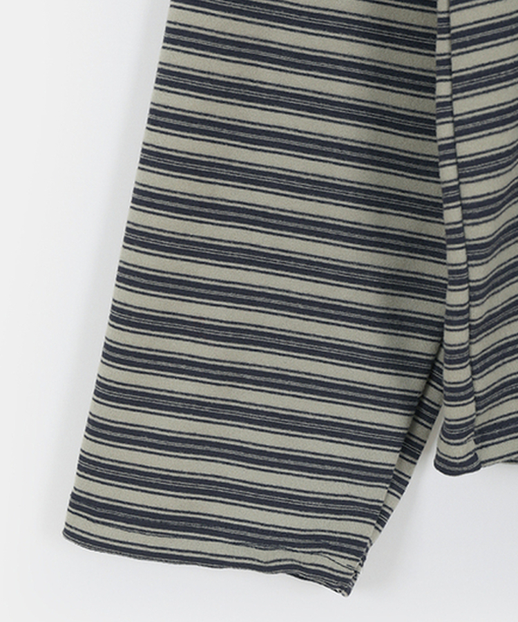 【起毛】ベインストライプTシャツ