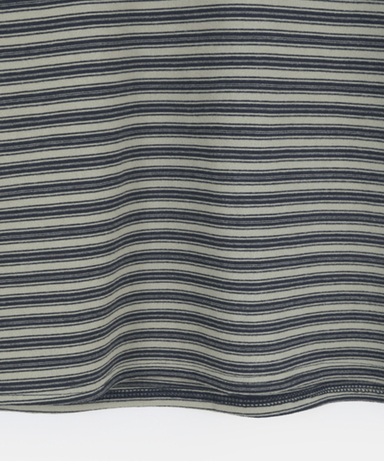 【起毛】ベインストライプTシャツ