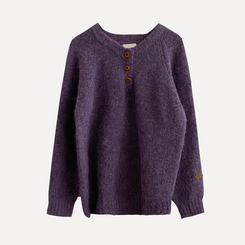 ボカシボタンラウンドウールニット(5color)