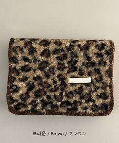 レオパードニットマフラー