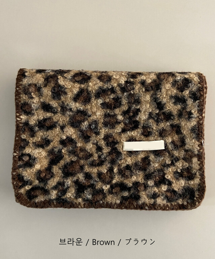 レオパードニットマフラー