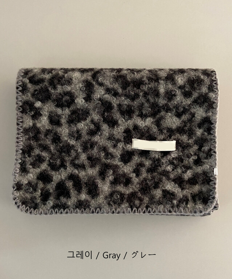 レオパードニットマフラー