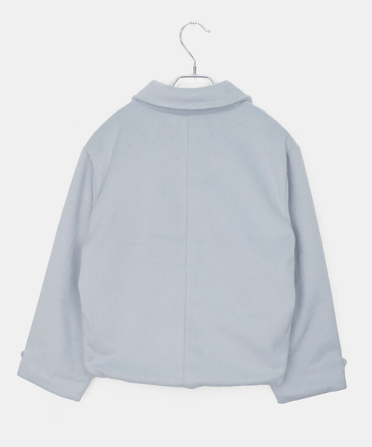 링사 더블 버튼 카라 울 숏 코트