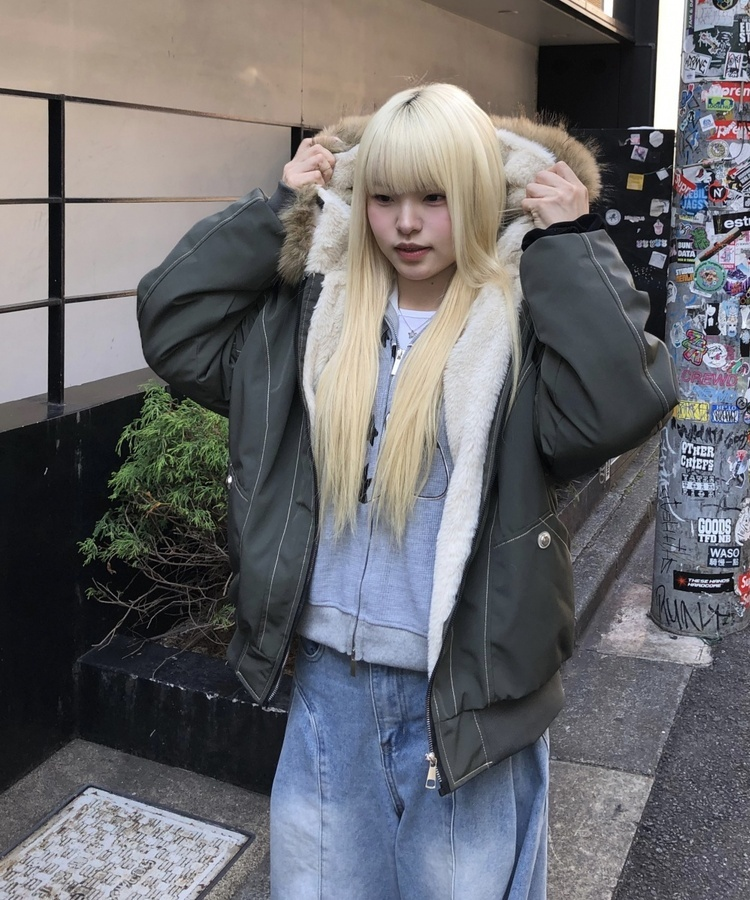 고퀄 털안감 오버핏 집업 야상 먹색