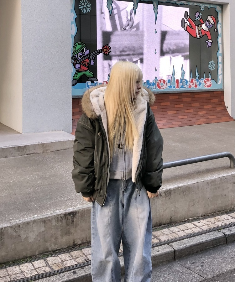 고퀄 털안감 오버핏 집업 야상 먹색