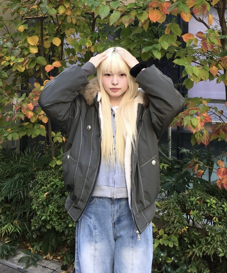 고퀄 털안감 오버핏 집업 야상 먹색