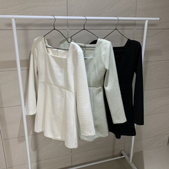 スクエアツイードミニワンピース