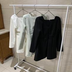 スクエアツイードミニワンピース