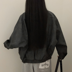 オーバーフィットライダーレザージャケット GREY