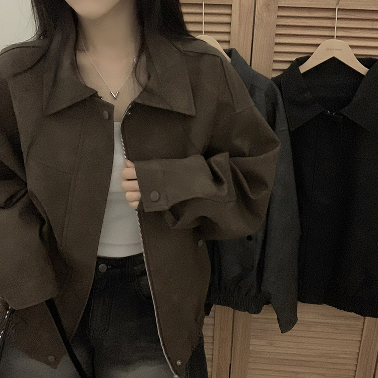 オーバーフィットライダーレザージャケット CHESTNUT BROWN