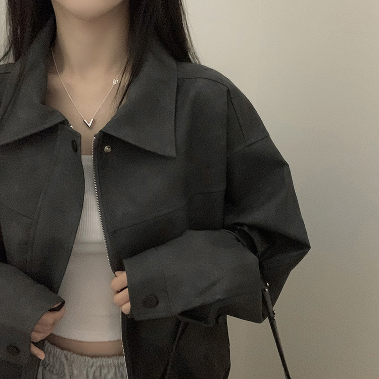 オーバーフィットライダーレザージャケット GREY