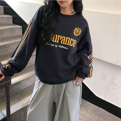 トラックラインプリンティングトレーナー NAVY