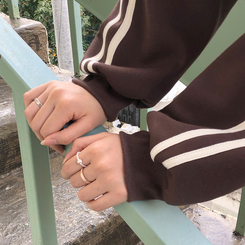 トラックラインプリンティングトレーナー BROWN