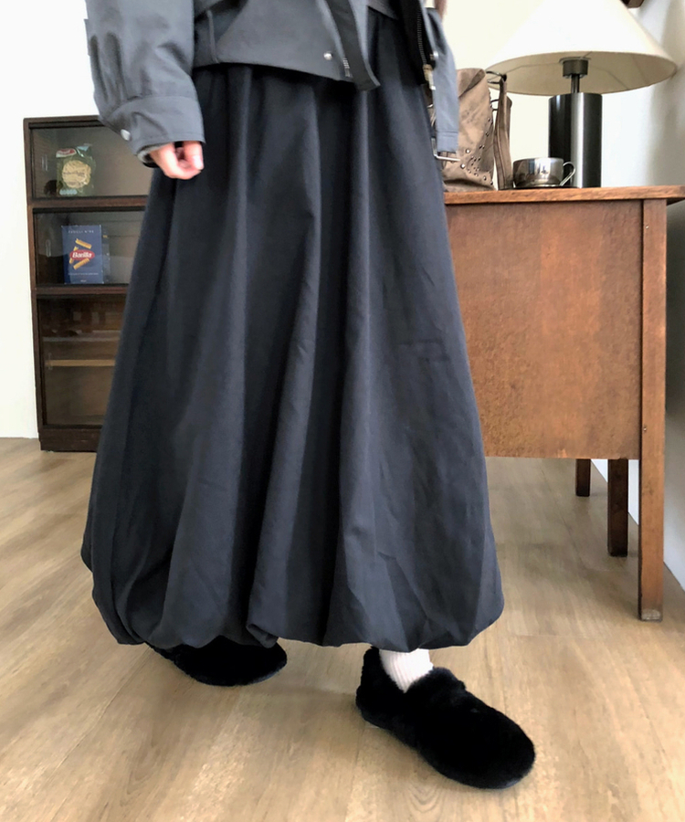 バンディングバルーンロングスカート｜ミディ/ロングスカート