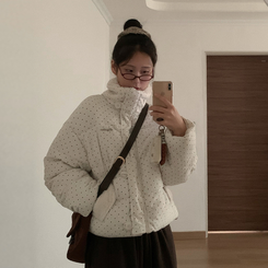 ドットストリングファーショートダウン IVORY