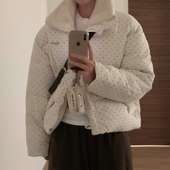 ドットストリングファーショートダウン IVORY