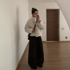 ドットストリングファーショートダウン IVORY