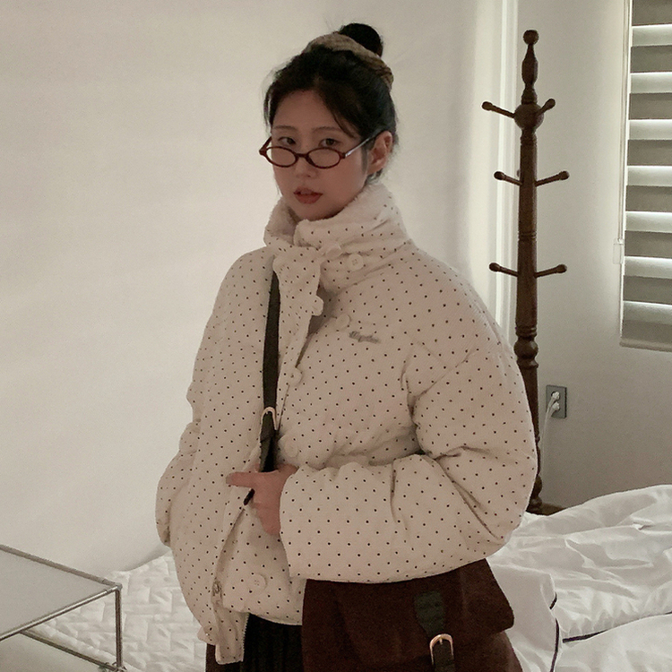 ドットストリングファーショートダウン IVORY