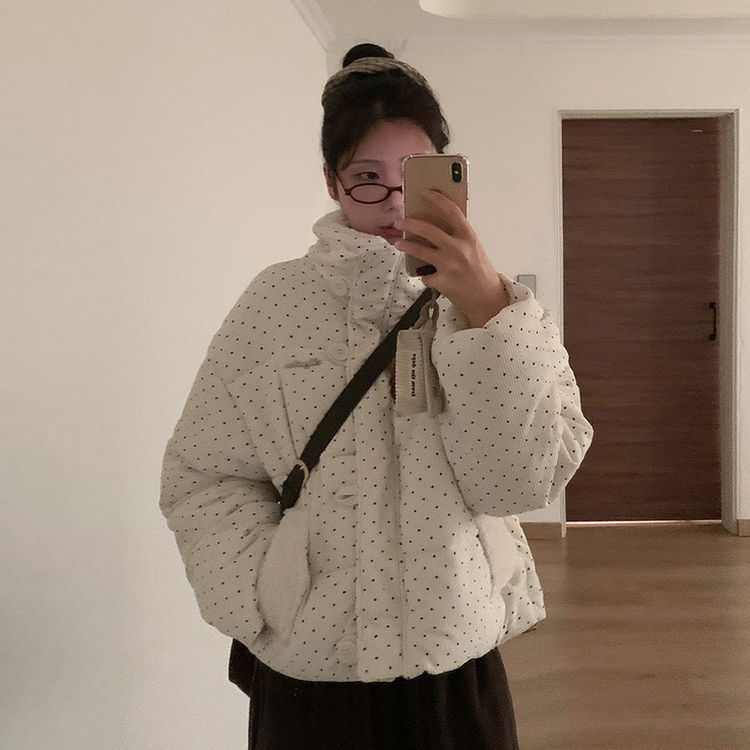 ドットストリングファーショートダウン IVORY