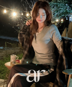 （華奢見えシルエット／レイヤード風♥）   配色ウェーブ レイヤード風 プラケット付きロンT GRAY