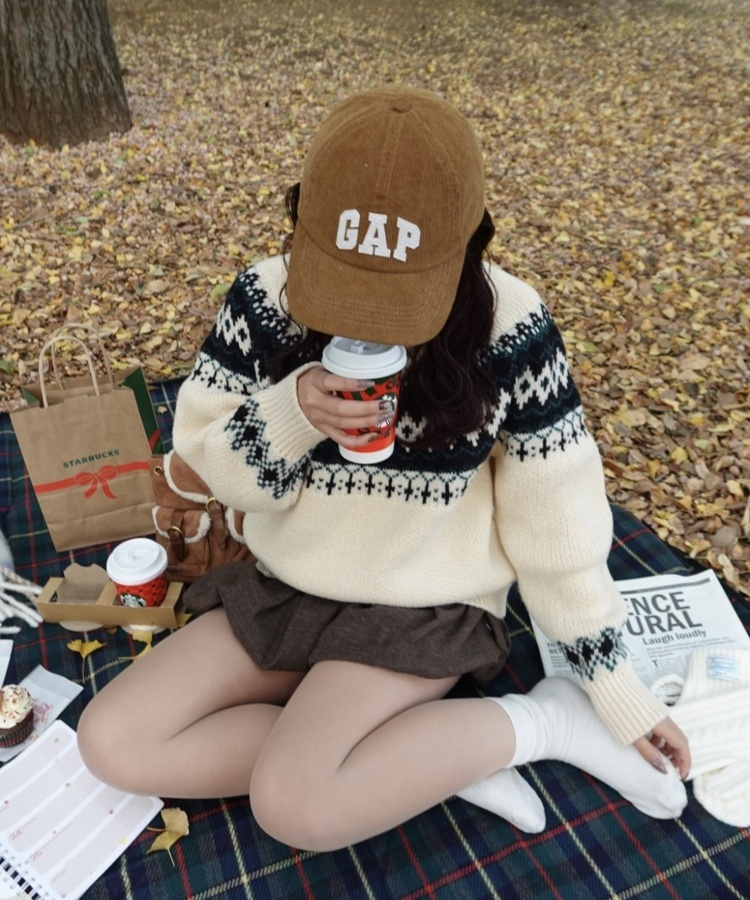 ノルディックラウンドニット IVORY