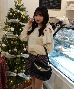 보들보들 리본 레이어드 니트 베이지