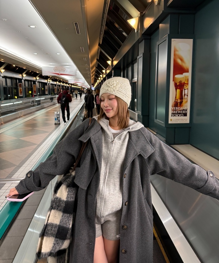 ビンテージコサージュビーニー LIGHT BEIGE