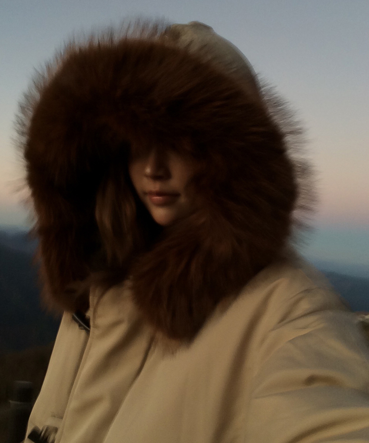 라쿤 양털 후드자켓 털 탈부착 가능 베이지