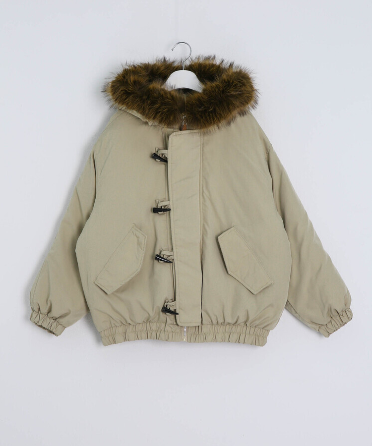 라쿤 양털 후드자켓 털 탈부착 가능