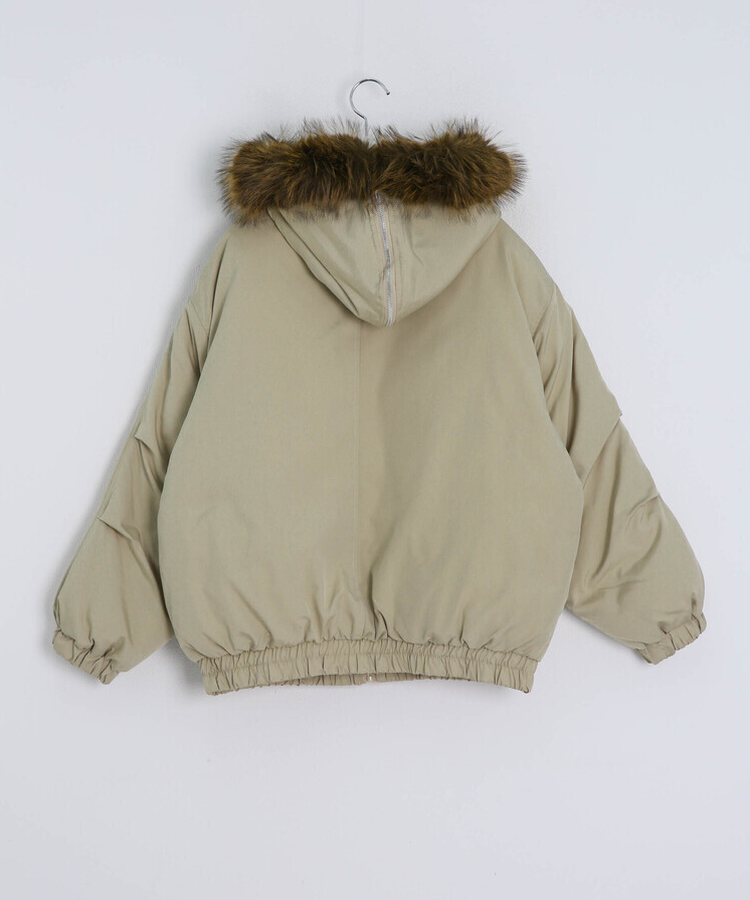 라쿤 양털 후드자켓 털 탈부착 가능