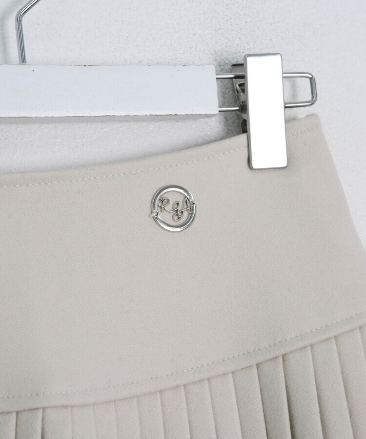 모직 주름 미니 스커트 속바지