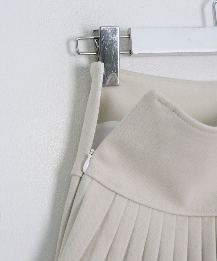 모직 주름 미니 스커트 속바지