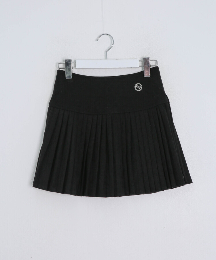 모직 주름 미니 스커트 속바지