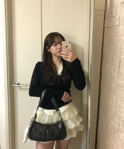 레트로 토드 앞포켓 크로스백 블랙