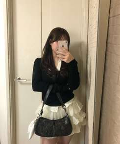 레트로 토드 앞포켓 크로스백 블랙