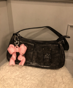 레트로 토드 앞포켓 크로스백 블랙