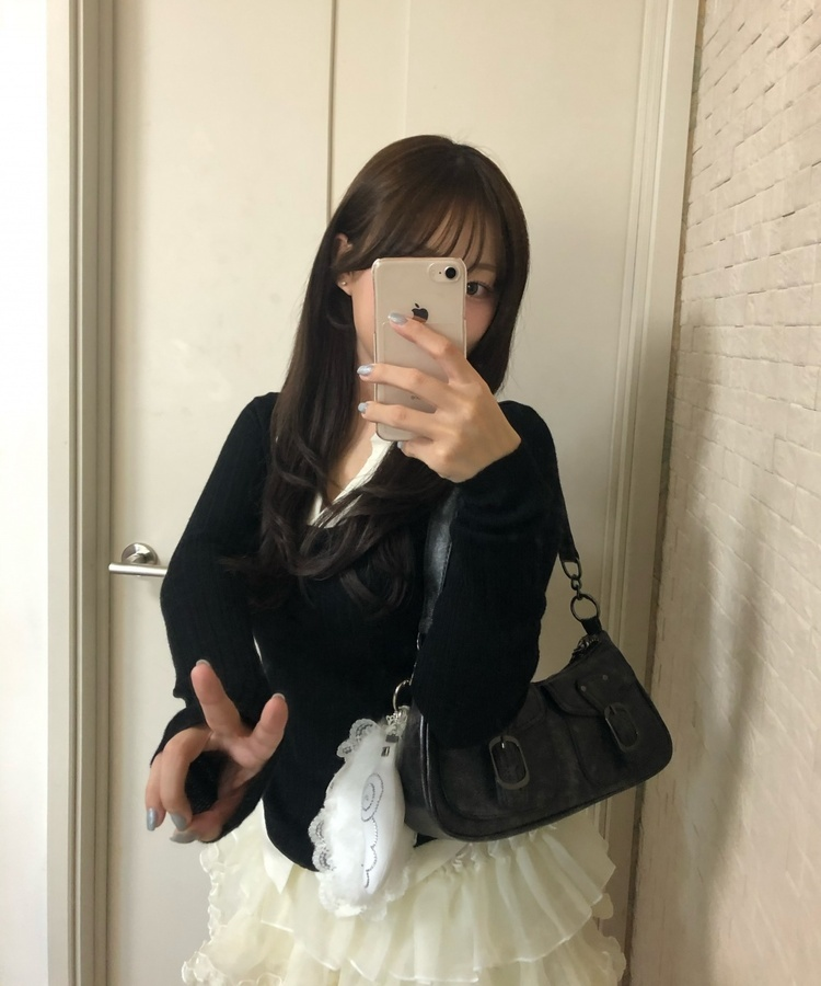 레트로 토드 앞포켓 크로스백 블랙