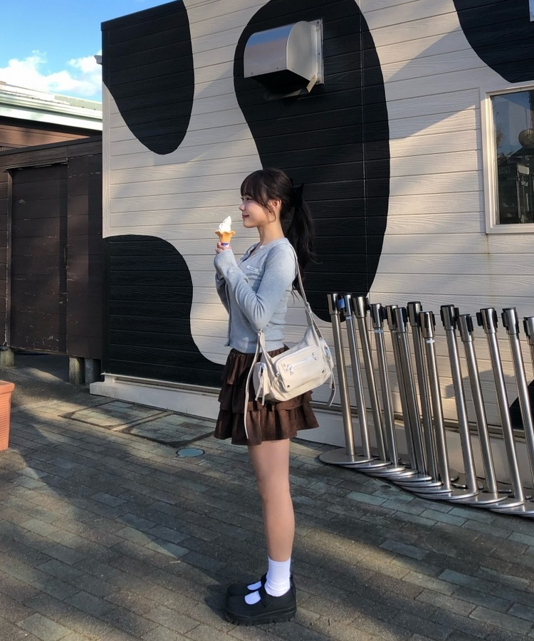 통굽 키높이 레더 메리제인 슈즈 블랙