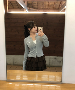 スエードティアードミニスカート BROWN