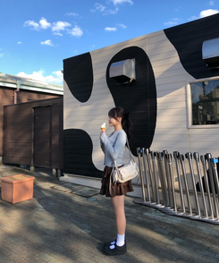 スエードティアードミニスカート BROWN