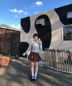 スエードティアードミニスカート BROWN