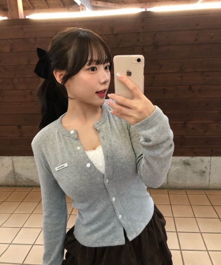 スエードティアードミニスカート BROWN