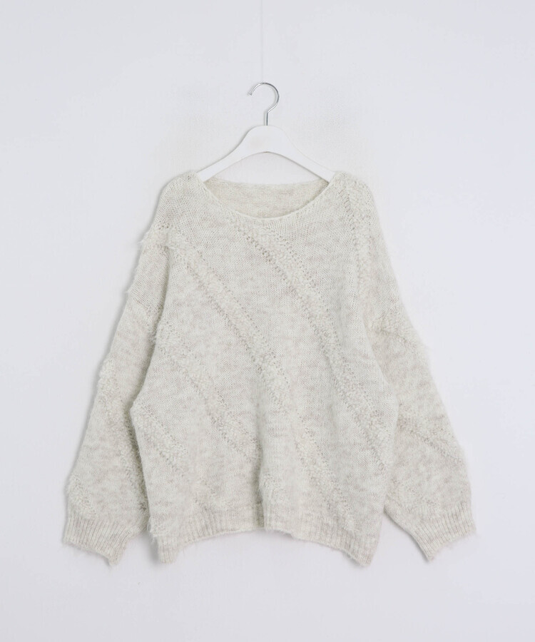 オーバーフィットルーズスクラッチニット