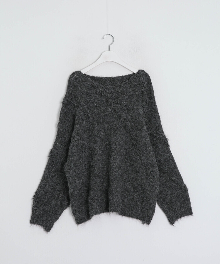 オーバーフィットルーズスクラッチニット