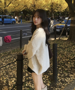 オーバーフィットルーズスクラッチニット BEIGE