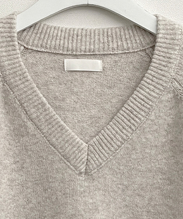 브이넥도톰무지나그랑루즈핏울니트