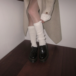 ウォームニットレッグウォーマー靴下(6color) IVORY