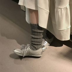 ウォームニットレッグウォーマー靴下(6color) LIGHT GRAY