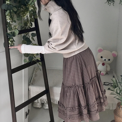 달빛천사 자수 꽈배기 빈티지 대장 모리걸 실버버튼 판초 터틀넥 케이프 망토 니트 베이지