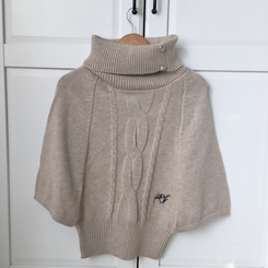 달빛천사 자수 꽈배기 빈티지 대장 모리걸 실버버튼 판초 터틀넥 케이프 망토 니트